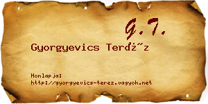Gyorgyevics Teréz névjegykártya