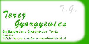 terez gyorgyevics business card